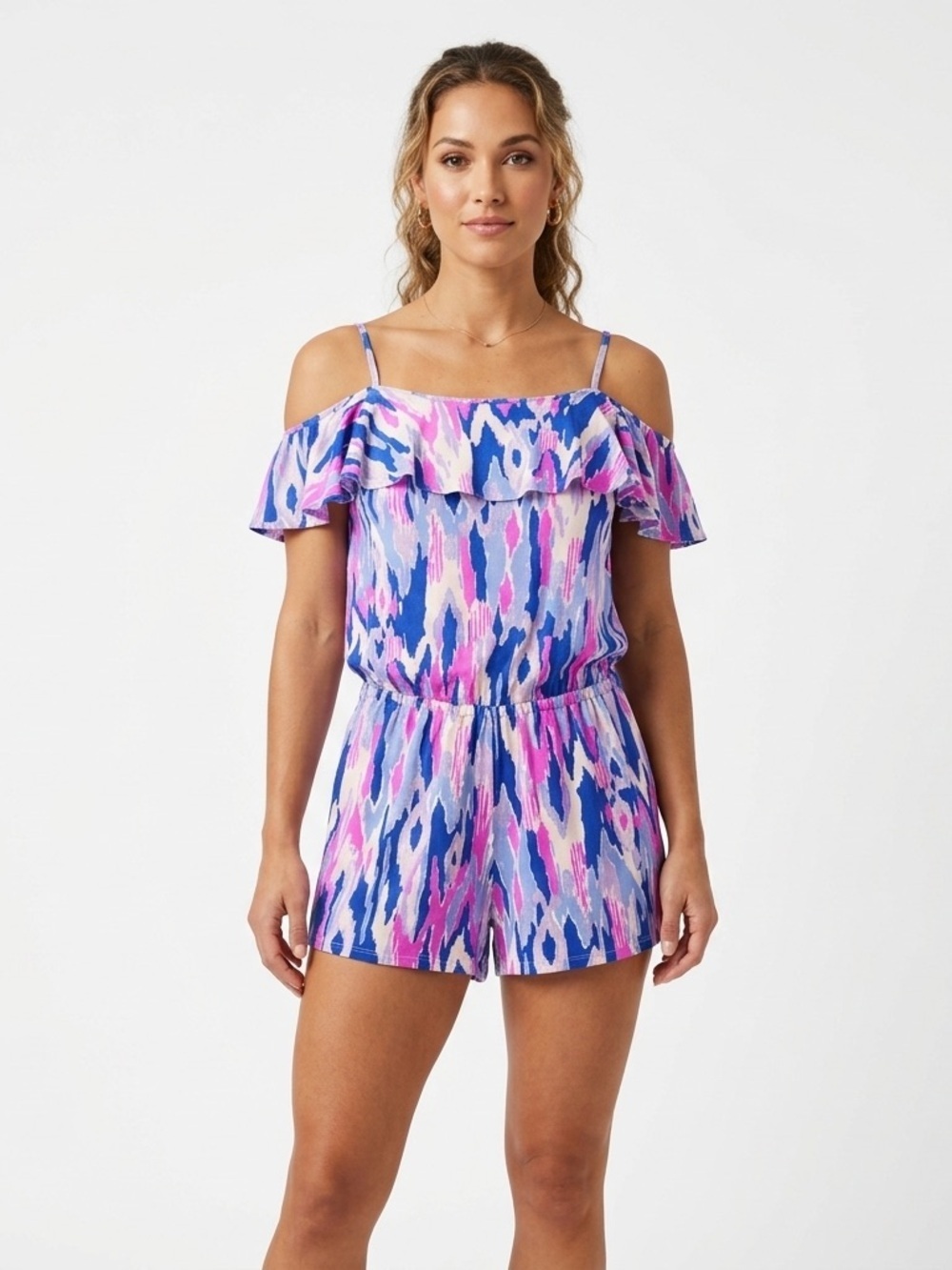 Lilly Pulitzer Multicolor Blue, Pink & White Printed Top